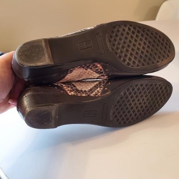 AEROSOLES Cream Sota Snake Skin Wing Tip Tassel Shoes Size 9 - Picture 6 of 7